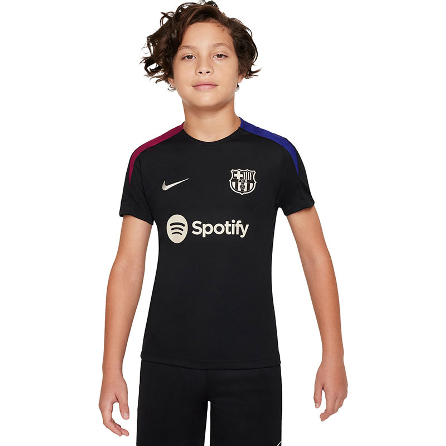 FN9859-011 Nike FC Barcelona Trainingsshirt 2024-2025 Kids Zwart