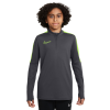 DX5470-061 Nike Trainingstrui Academy Drill Top Kids Donkergrijs